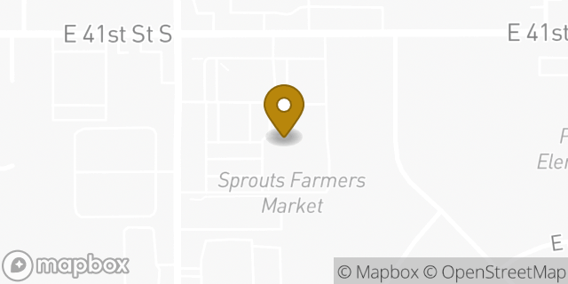 Map showing the location of Hotworx in Tulsa, OK 74135