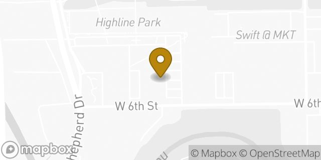 Map showing the location of Amazon Locker - Knee in Houston, TX 77007