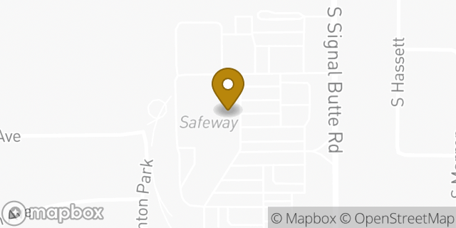Map showing the location of Safeway in Mesa, AZ 85212