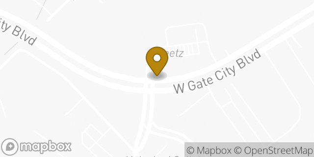 Map showing the location of ATM Sheetz in Greensboro, NC 27407