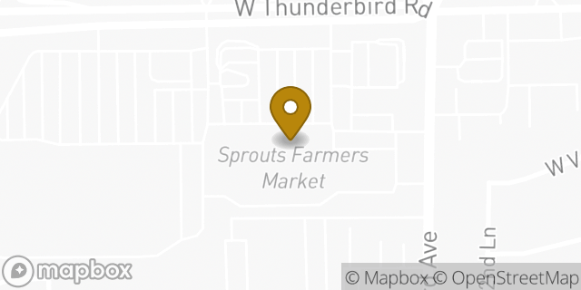 Map showing the location of Sprouts Farmers Market in Peoria, AZ 85381
