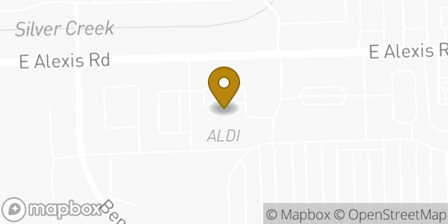 Map showing the location of Aldi in Toledo, OH 43612