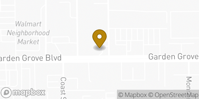 Map showing the location of 7-Eleven in Garden Grove, CA 92844