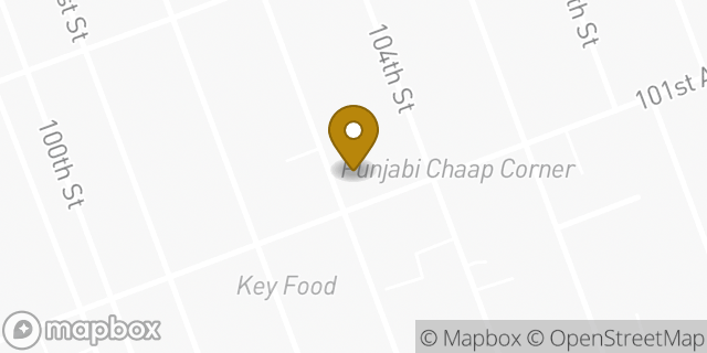 Map showing the location of Papa John's Pizza in New York, NY 11416