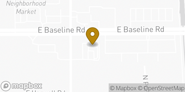 Map showing the location of Baseline in Gilbert, AZ 85234