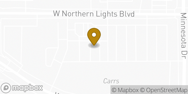 Map showing the location of Carrs in Anchorage, AK 99517