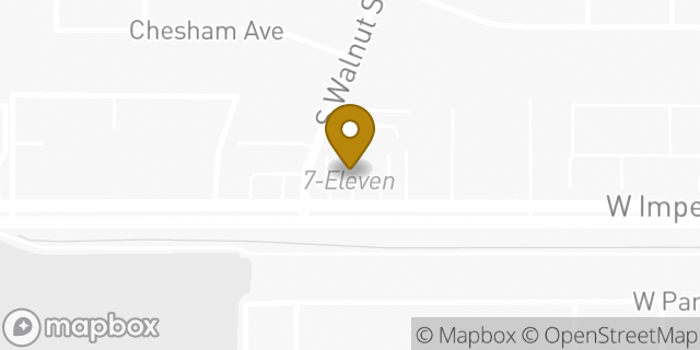 Map showing the location of 7-Eleven in La Habra, CA 90631
