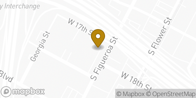 Map showing the location of Amazon Locker - Gustaaf in Los Angeles, CA 90015