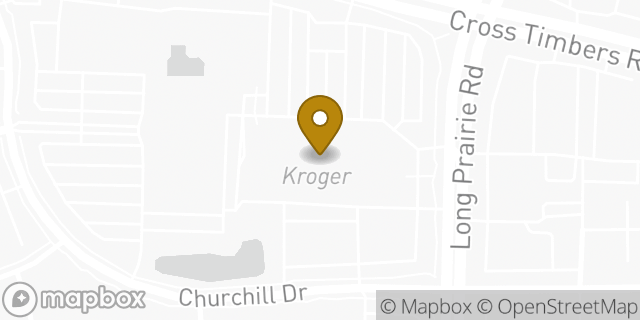 Map showing the location of Kroger in Flower Mound, TX 75028
