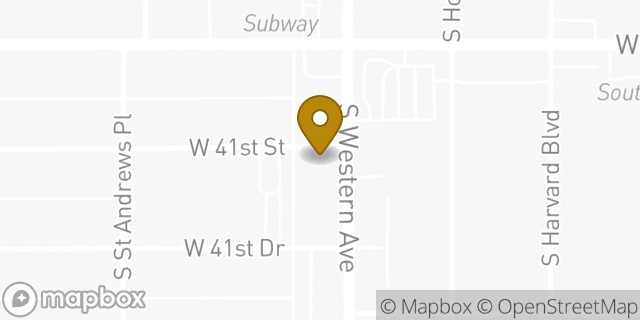Map showing the location of Bank of America in Los Angeles, CA 90062