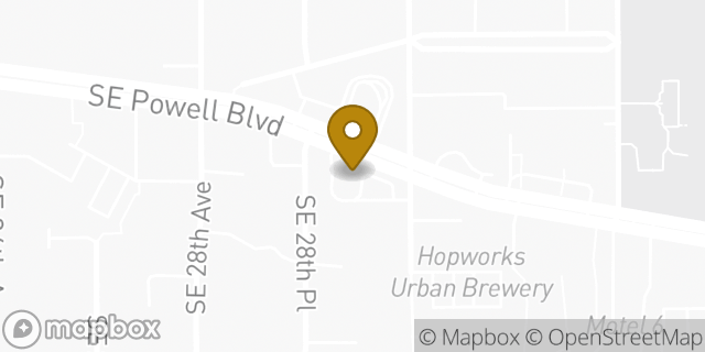 Map showing the location of Starbucks in Portland, OR 97202