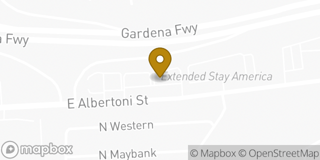 Map showing the location of Starbucks in Carson, CA 90746