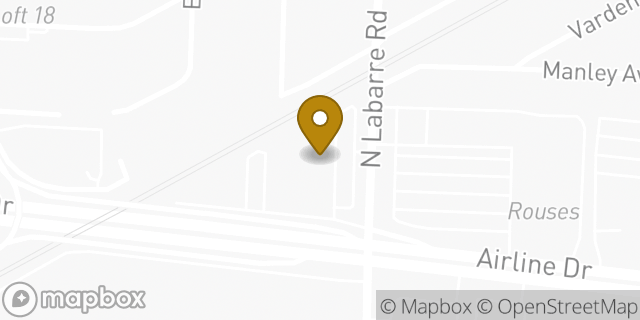 Map showing the location of Planet Fitness in Metairie, LA 70001