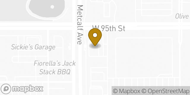 Map showing the location of Whataburger in Overland Park, KS 66212