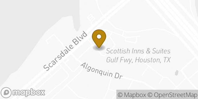 Map showing the location of Amazon Locker - Rosine in Houston, TX 77034