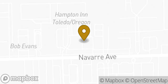 Map showing the location of Panera Bread in Oregon, OH 43616