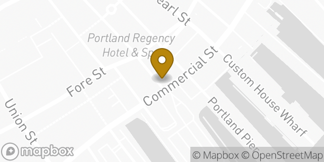 Map showing the location of Starbucks in Portland, ME 04101