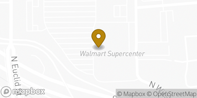 Map showing the location of Walmart in Anaheim, CA 92801