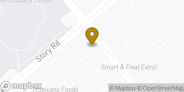 Map showing the location of Bank of America in San Jose, CA 95122