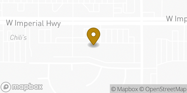 Map showing the location of Subway in La Habra, CA 90631