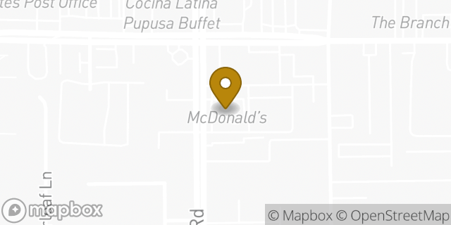 Map showing the location of McDonald's in Houston, TX 77055