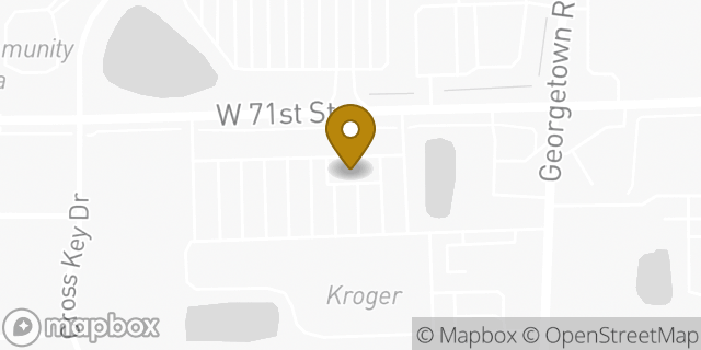 Map showing the location of ATM Kroger in Indianapolis, IN 46268