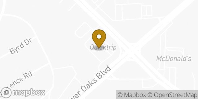 Map showing the location of QuikTrip in Fort Worth, TX 76114