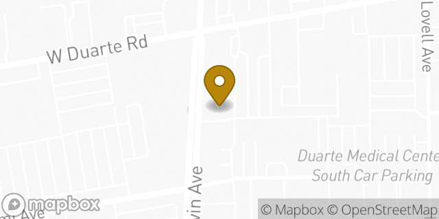 Map showing the location of Bank of America in Arcadia, CA 91007