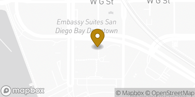 Map showing the location of Sunglass Hut in San Diego, CA 92101