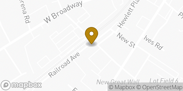 Map showing the location of Dunkin' in Hewlett, NY 11557