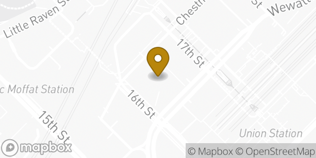 Map showing the location of Amazon Locker - Oeste in Denver, CO 80202