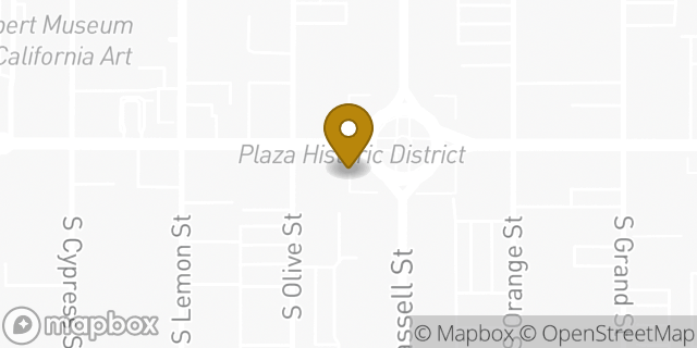 Map showing the location of Starbucks in Orange, CA 92866