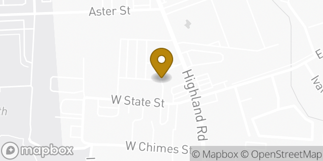 Map showing the location of Buffalo Wild Wings in Baton Rouge, LA 70802
