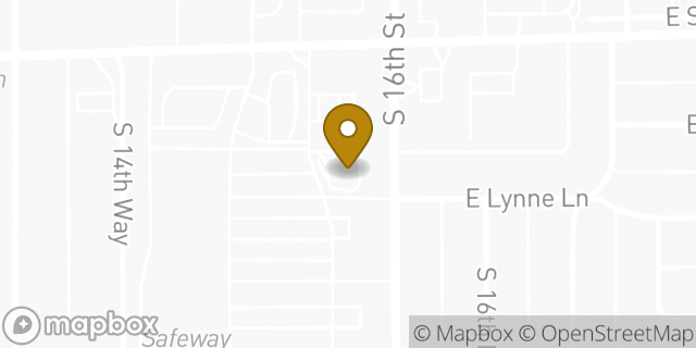 Map showing the location of Starbucks in Phoenix, AZ 85042