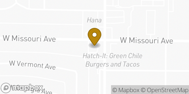 Map showing the location of Starbucks in Phoenix, AZ 85013