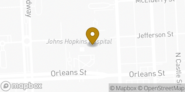 Map showing the location of Johns Hopkins GI Hepatology in Baltimore, MD 21287