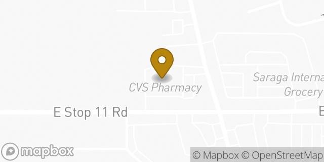 Map showing the location of ATM CVS in Indianapolis, IN