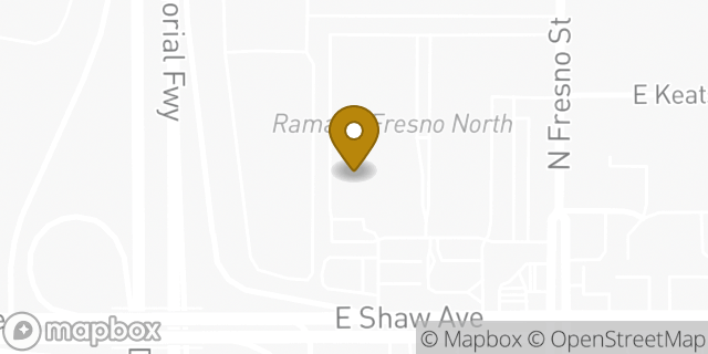 Map showing the location of Ramada by Wyndham Fresno North in Fresno, CA 93710