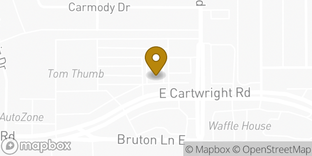 Map showing the location of Chase Bank in Mesquite, TX 75149