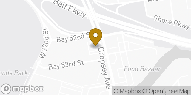 Map showing the location of Chipotle Mexican Grill in Brooklyn, NY 11214