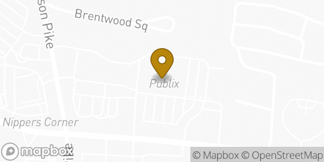 Map showing the location of Publix in Nashville, TN