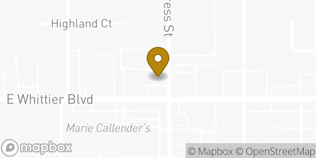 Map showing the location of 7-Eleven in La Habra, CA 90631