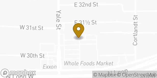 Map showing the location of Pearle Vision in Houston, TX 77018