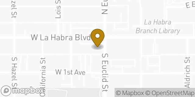 Map showing the location of Amazon Locker - Joel in La Habra, CA 90631