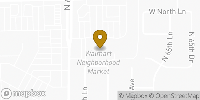 Map showing the location of Walmart Neighborhood Market in Glendale, AZ 85302