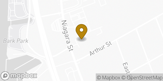 Map showing the location of Amazon Locker - Amoebaeum in Buffalo, NY 14207