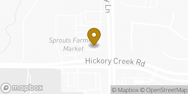 Map showing the location of Starbucks in Denton, TX 76210