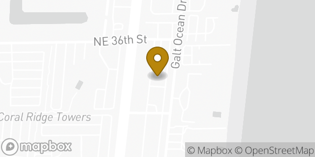 Map showing the location of Amazon Locker - Earthlight in Fort Lauderdale, FL 33308