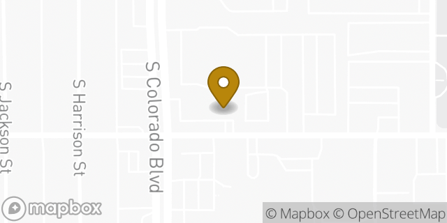 Map showing the location of 7-Eleven in Denver, CO 80246