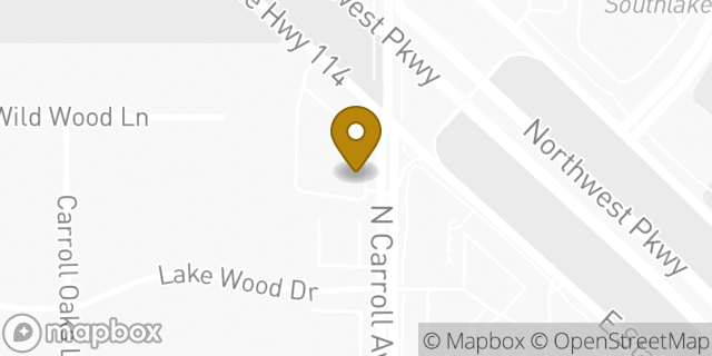 Map showing the location of Subway in Southlake, TX 76092